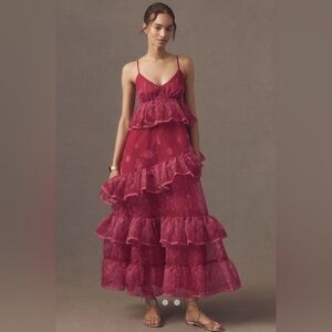 Anthropologie Let Me Be Sleeveless Kentucky Derby Midi Dress Size: Medium NWT